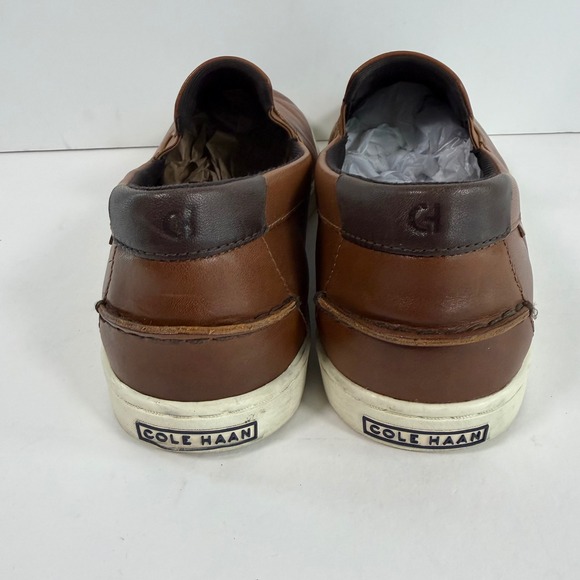 Cole Haan 12M Pinch Weekend Leather Slip On Sneakers Brown Casual Shoes Loafer main image 4